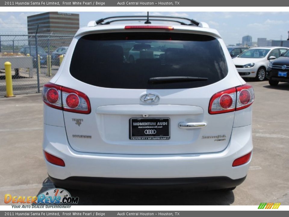 2011 Hyundai Santa Fe Limited Frost White Pearl / Beige Photo #6