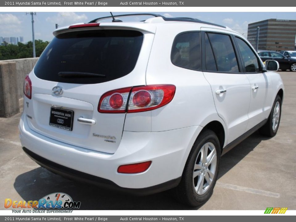 2011 Hyundai Santa Fe Limited Frost White Pearl / Beige Photo #7