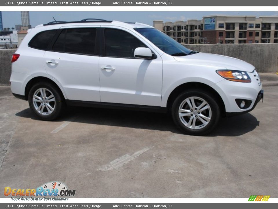 2011 Hyundai Santa Fe Limited Frost White Pearl / Beige Photo #8
