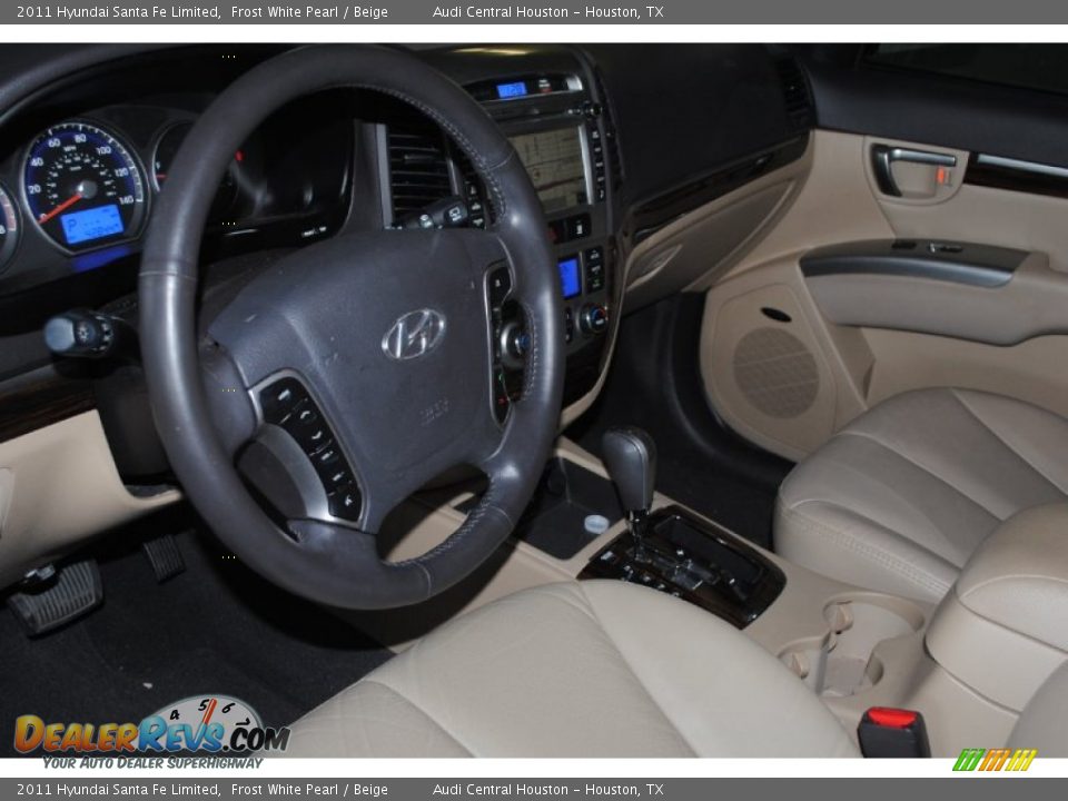 2011 Hyundai Santa Fe Limited Frost White Pearl / Beige Photo #12