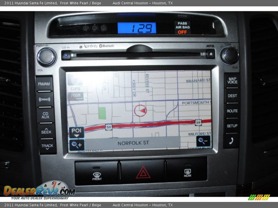 2011 Hyundai Santa Fe Limited Frost White Pearl / Beige Photo #19