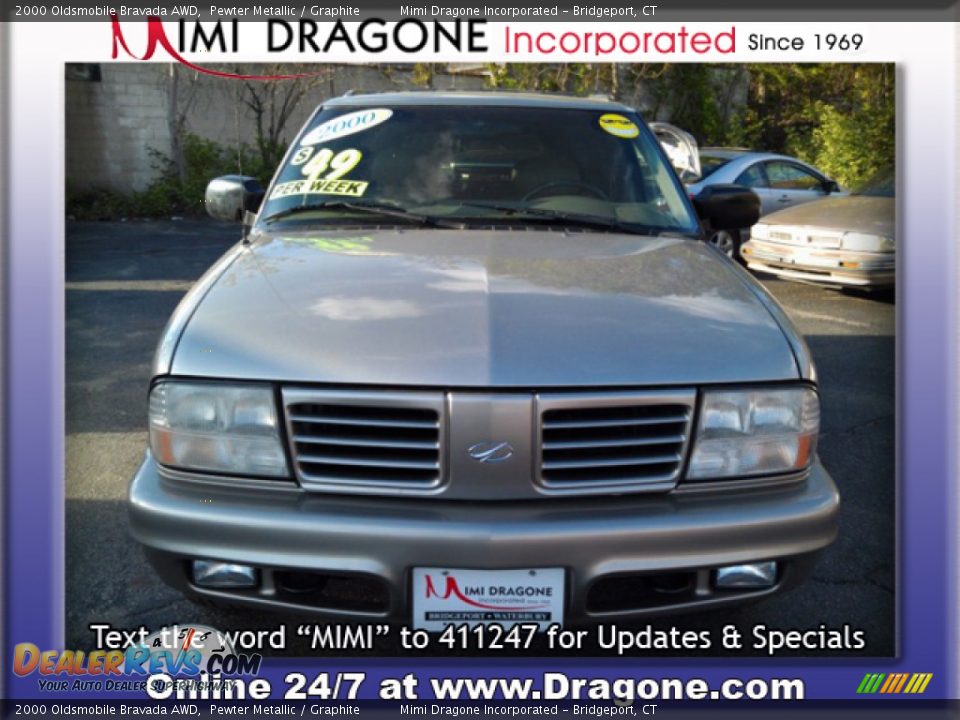 2000 Oldsmobile Bravada AWD Pewter Metallic / Graphite Photo #2