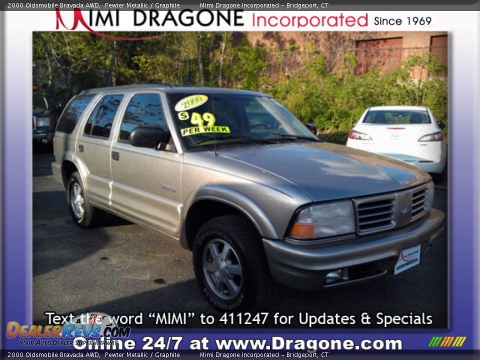 2000 Oldsmobile Bravada AWD Pewter Metallic / Graphite Photo #4