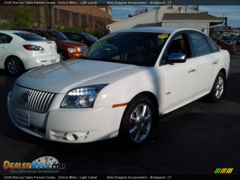 2008 Mercury Sable Premier Sedan Oxford White / Light Camel Photo #1