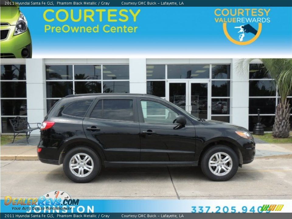 2011 Hyundai Santa Fe GLS Phantom Black Metallic / Gray Photo #1