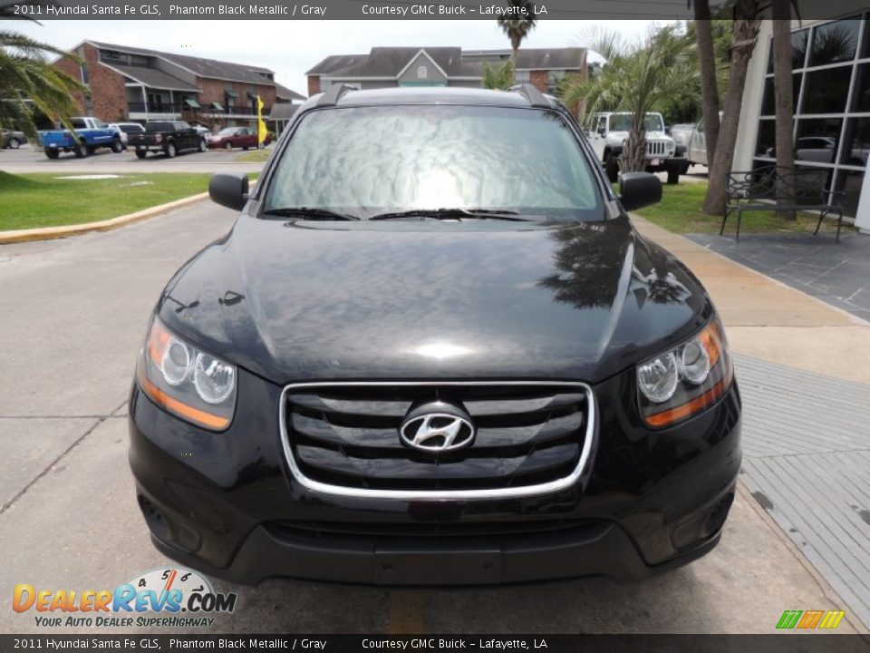 2011 Hyundai Santa Fe GLS Phantom Black Metallic / Gray Photo #2