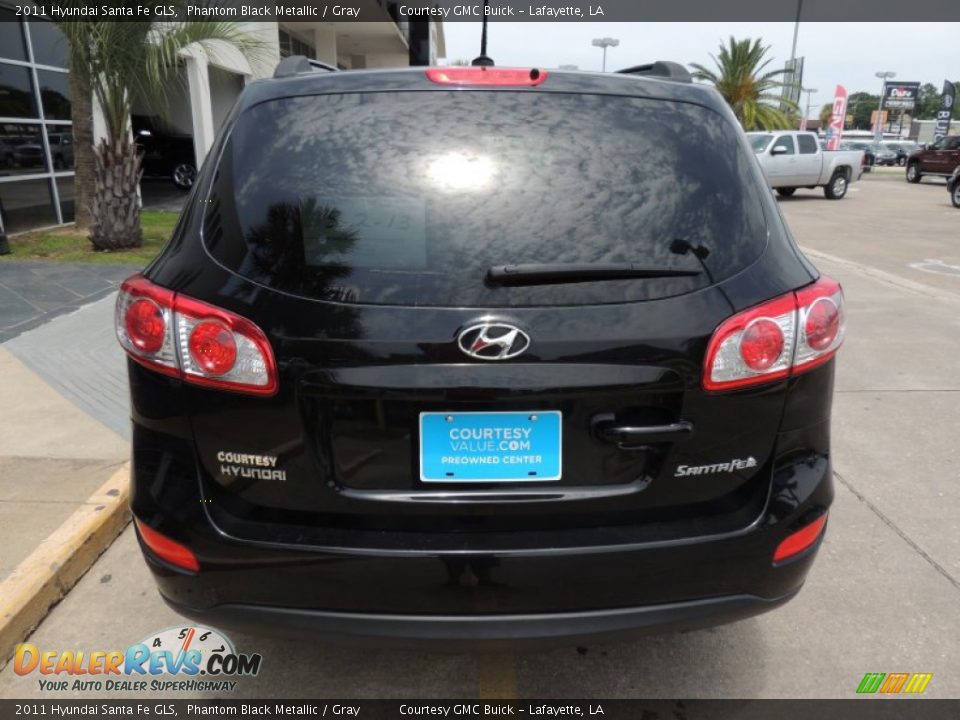 2011 Hyundai Santa Fe GLS Phantom Black Metallic / Gray Photo #3