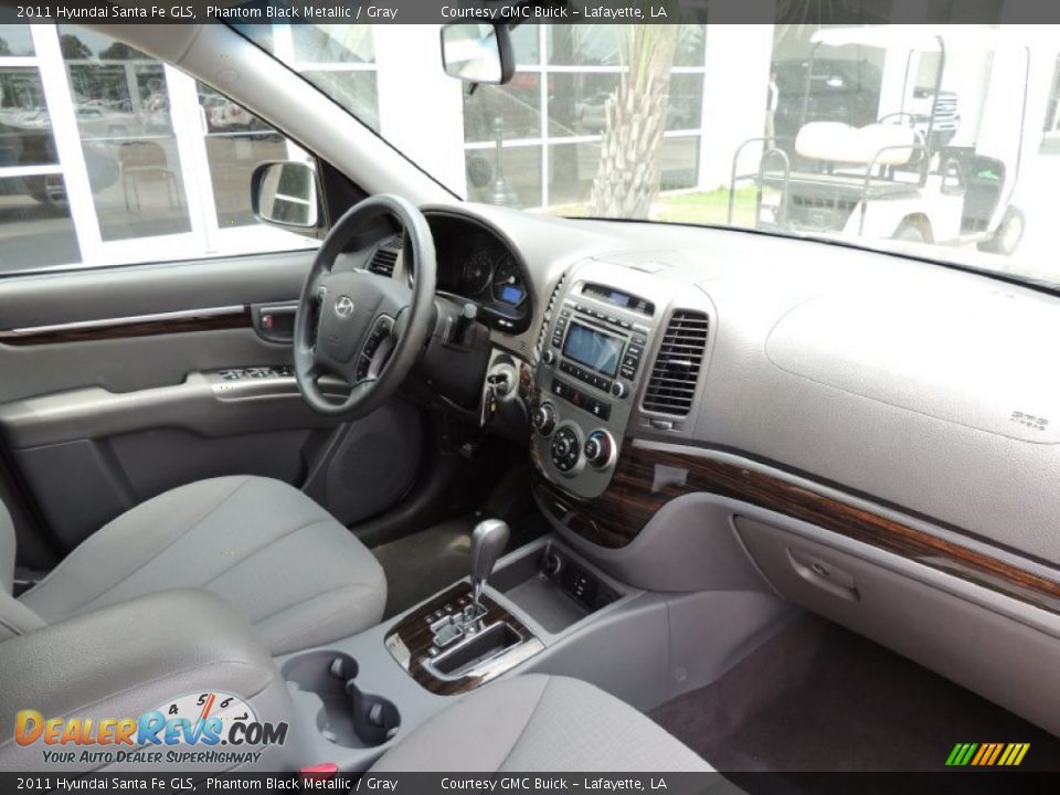 2011 Hyundai Santa Fe GLS Phantom Black Metallic / Gray Photo #6