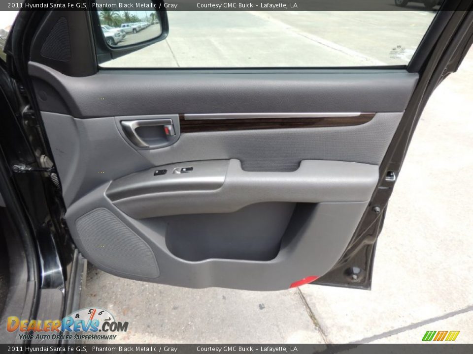 2011 Hyundai Santa Fe GLS Phantom Black Metallic / Gray Photo #7