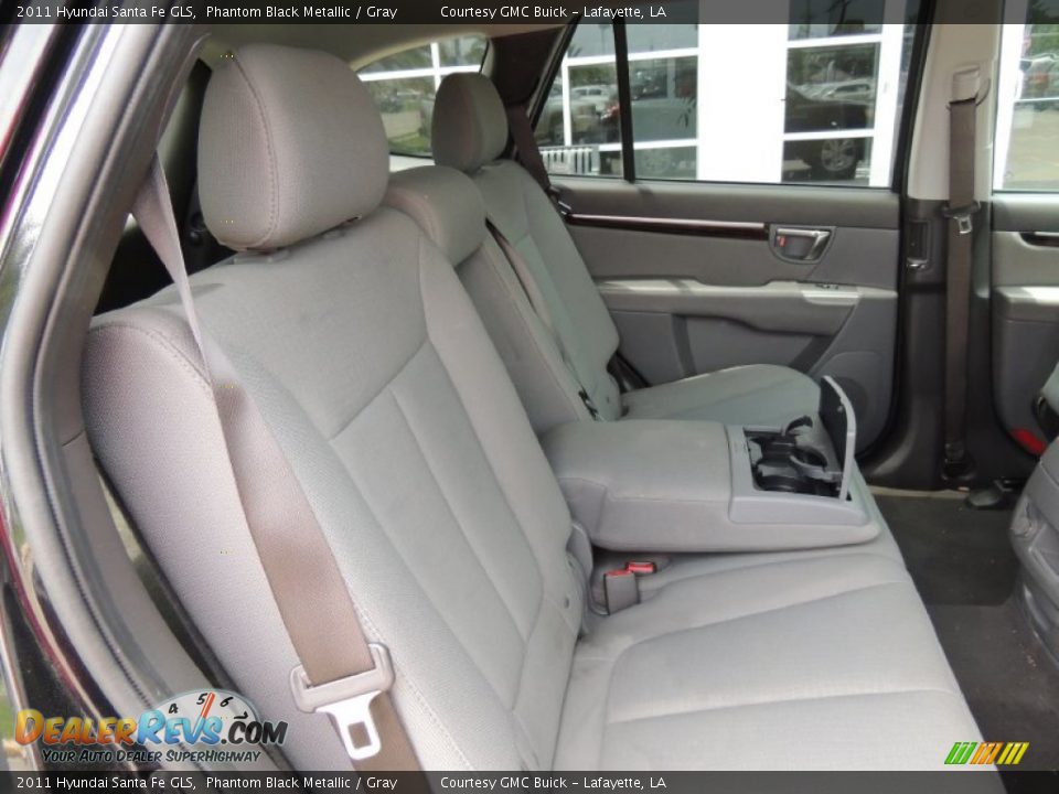 2011 Hyundai Santa Fe GLS Phantom Black Metallic / Gray Photo #8