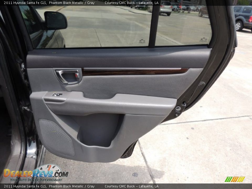 2011 Hyundai Santa Fe GLS Phantom Black Metallic / Gray Photo #9