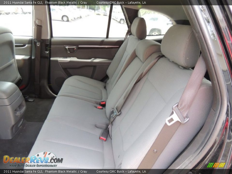 2011 Hyundai Santa Fe GLS Phantom Black Metallic / Gray Photo #10