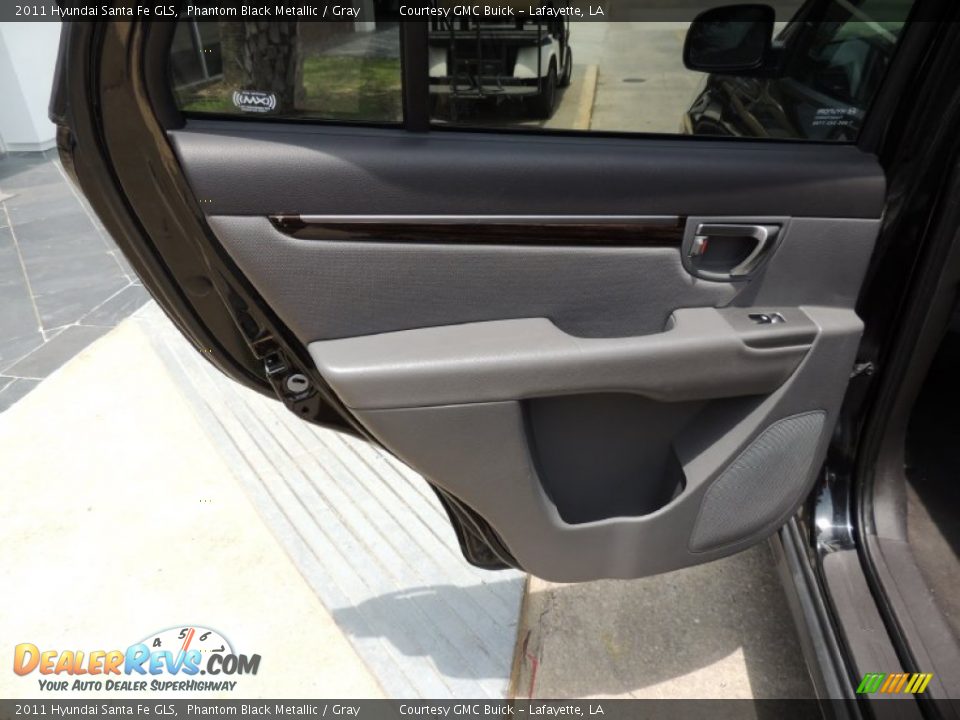 2011 Hyundai Santa Fe GLS Phantom Black Metallic / Gray Photo #11