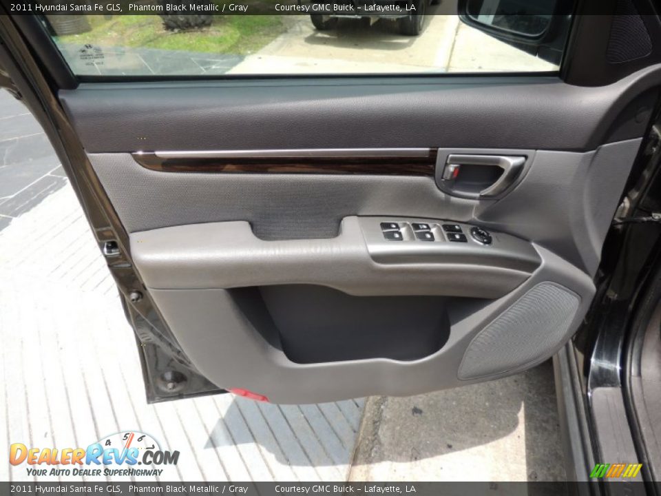 2011 Hyundai Santa Fe GLS Phantom Black Metallic / Gray Photo #13