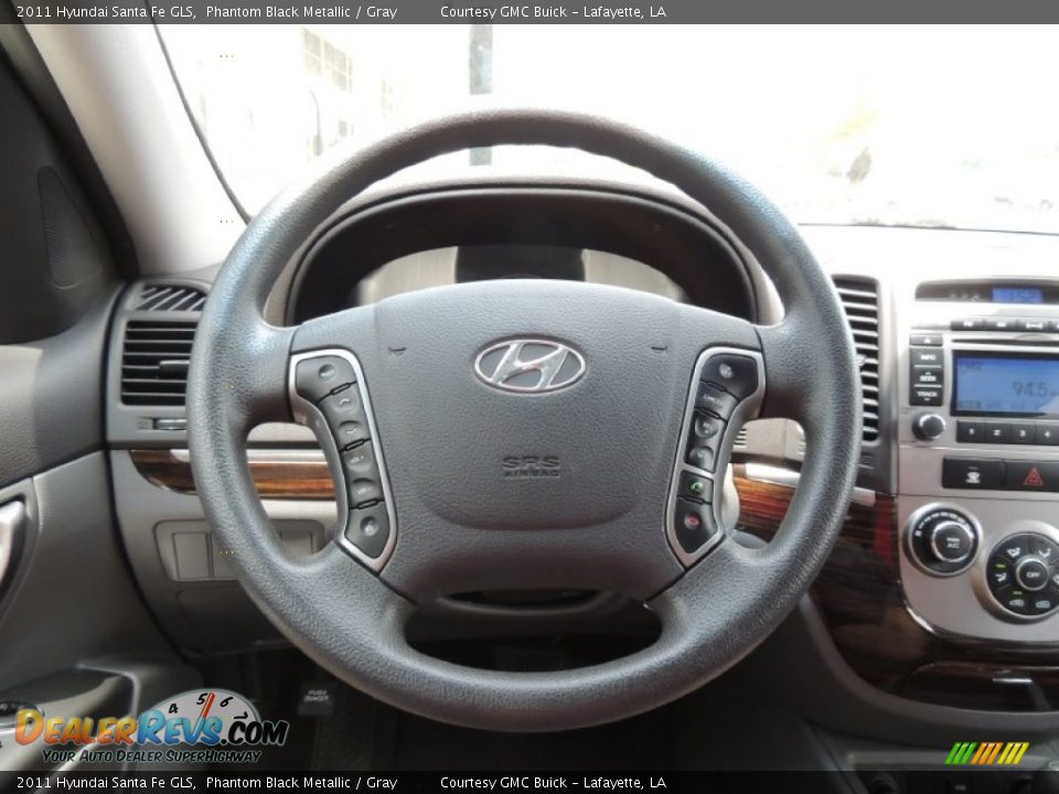 2011 Hyundai Santa Fe GLS Phantom Black Metallic / Gray Photo #14