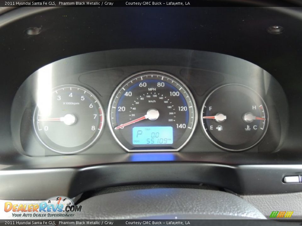2011 Hyundai Santa Fe GLS Phantom Black Metallic / Gray Photo #15