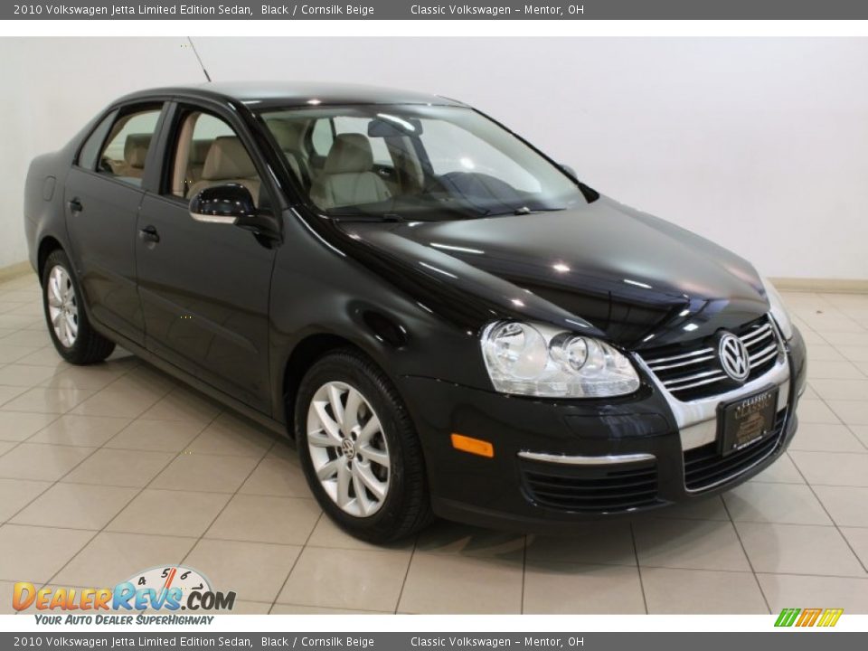 2010 Volkswagen Jetta Limited Edition Sedan Black / Cornsilk Beige Photo #1