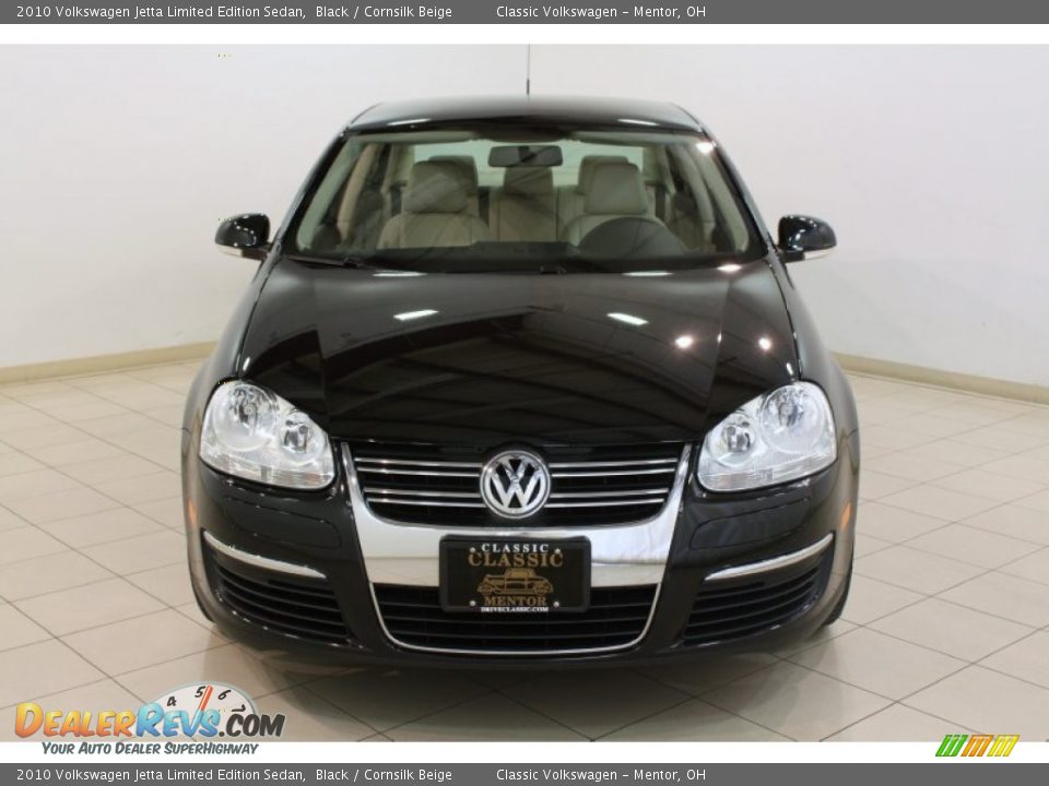 2010 Volkswagen Jetta Limited Edition Sedan Black / Cornsilk Beige Photo #2