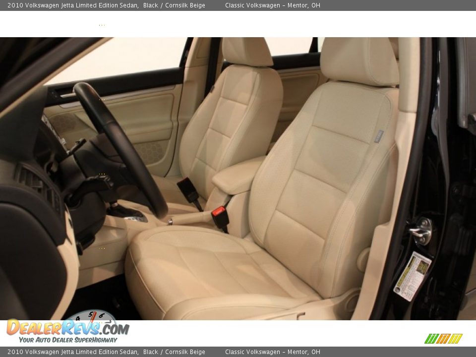 2010 Volkswagen Jetta Limited Edition Sedan Black / Cornsilk Beige Photo #6