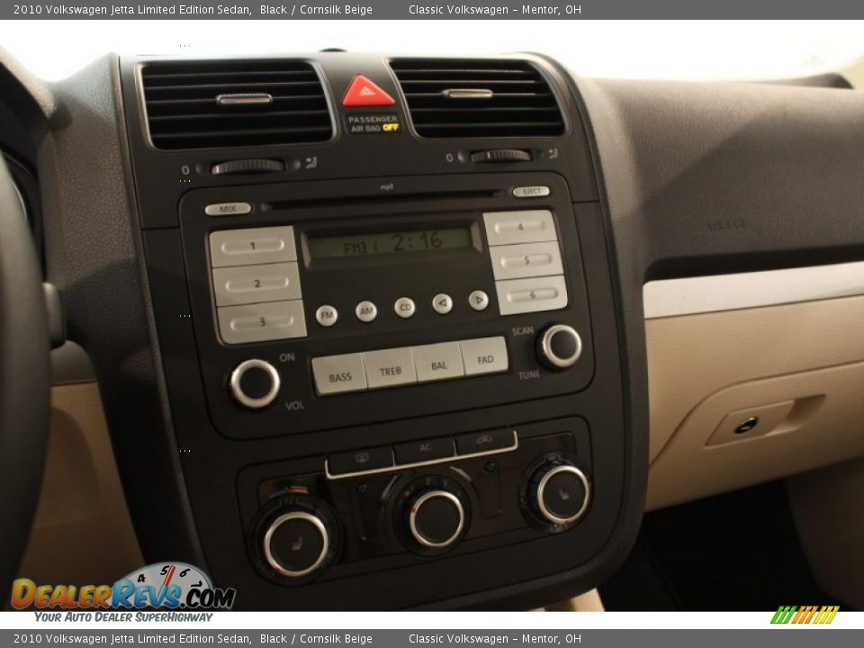 2010 Volkswagen Jetta Limited Edition Sedan Black / Cornsilk Beige Photo #9