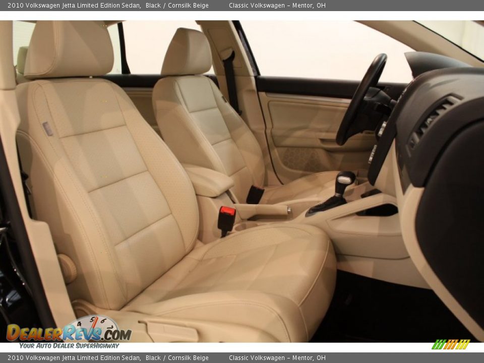 2010 Volkswagen Jetta Limited Edition Sedan Black / Cornsilk Beige Photo #11