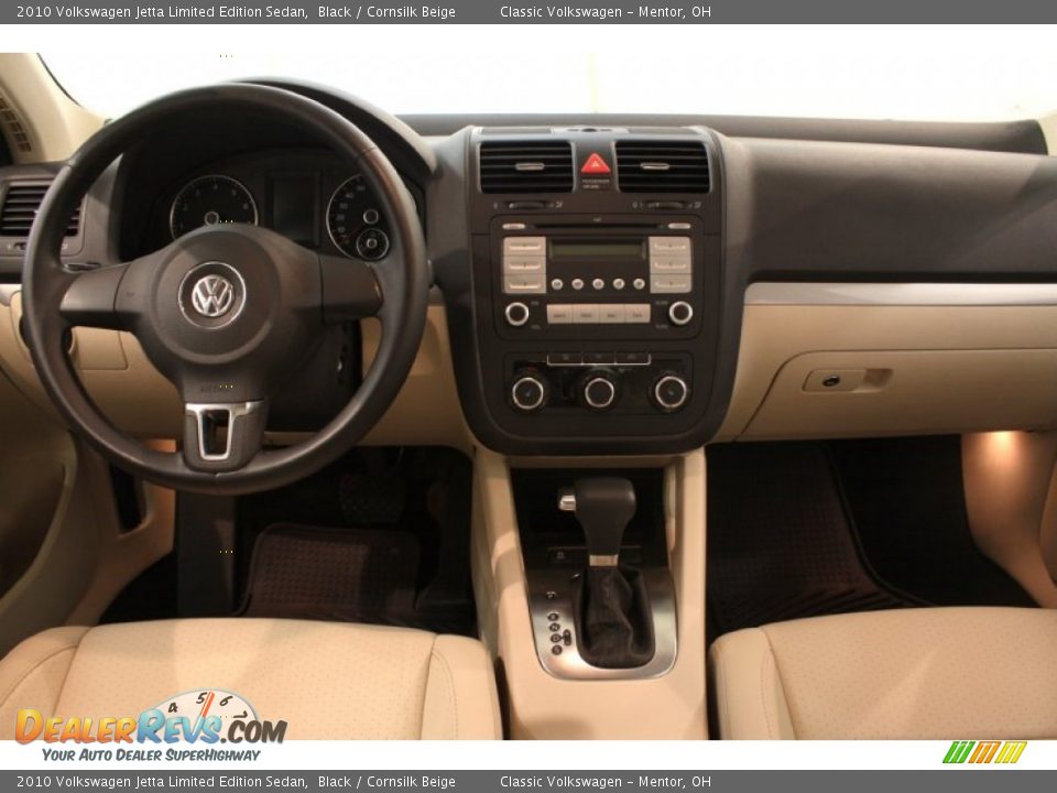 2010 Volkswagen Jetta Limited Edition Sedan Black / Cornsilk Beige Photo #15