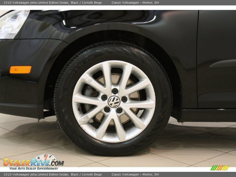 2010 Volkswagen Jetta Limited Edition Sedan Black / Cornsilk Beige Photo #18