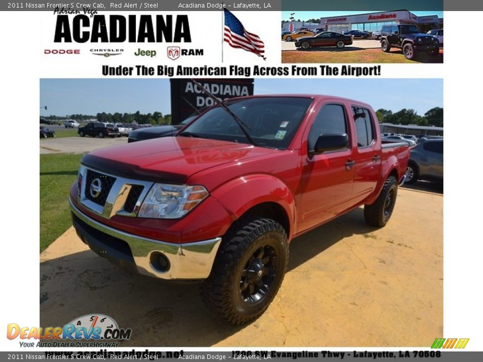 2011 Nissan Frontier S Crew Cab Red Alert / Steel Photo #1