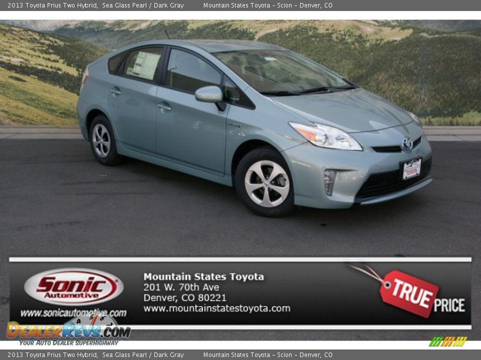 2013 Toyota Prius Two Hybrid Sea Glass Pearl / Dark Gray Photo #1