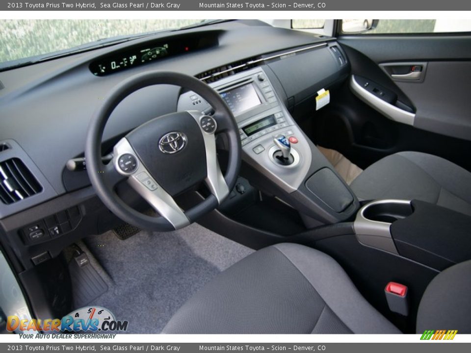 2013 Toyota Prius Two Hybrid Sea Glass Pearl / Dark Gray Photo #5