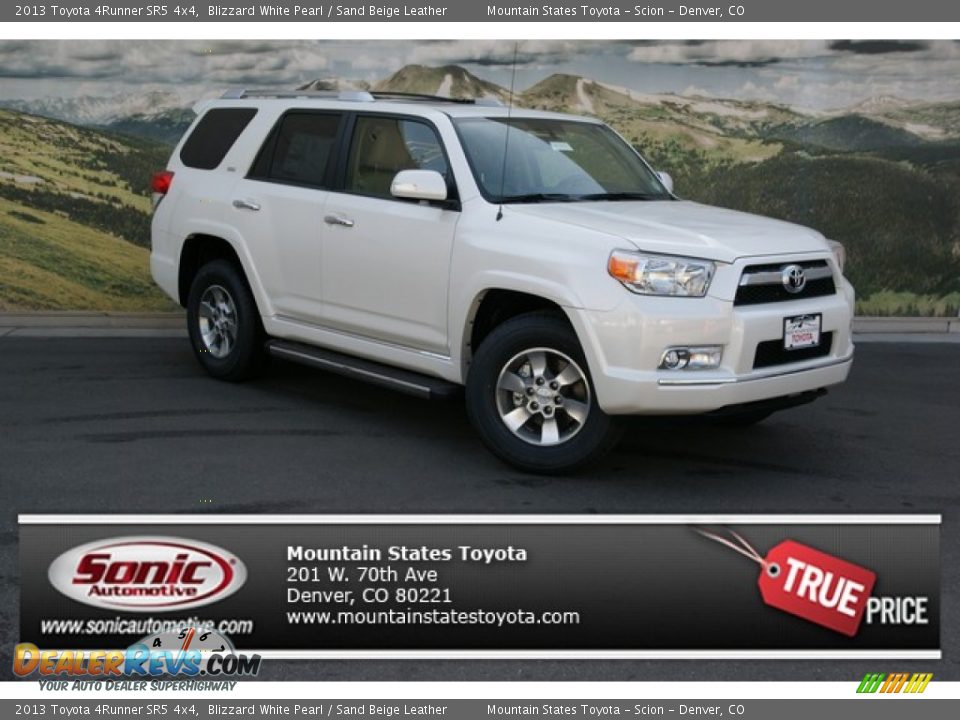 2013 Toyota 4Runner SR5 4x4 Blizzard White Pearl / Sand Beige Leather Photo #1