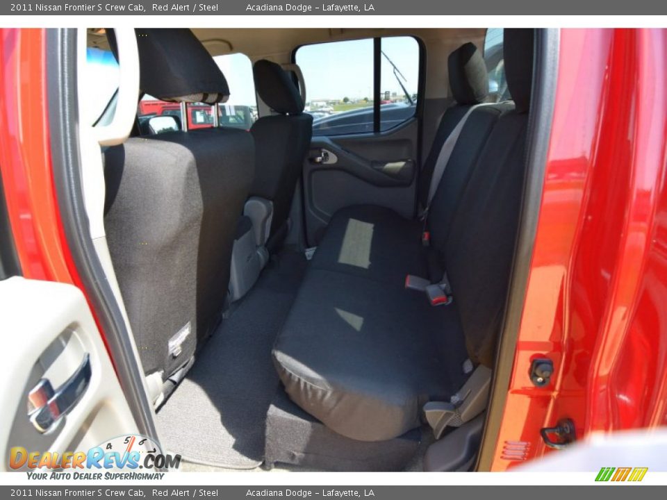 2011 Nissan Frontier S Crew Cab Red Alert / Steel Photo #15