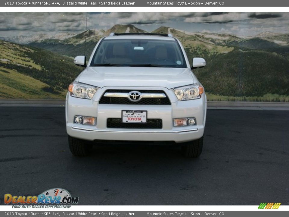 2013 Toyota 4Runner SR5 4x4 Blizzard White Pearl / Sand Beige Leather Photo #3
