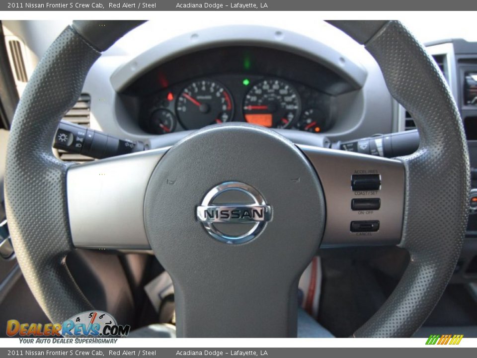 2011 Nissan Frontier S Crew Cab Red Alert / Steel Photo #17