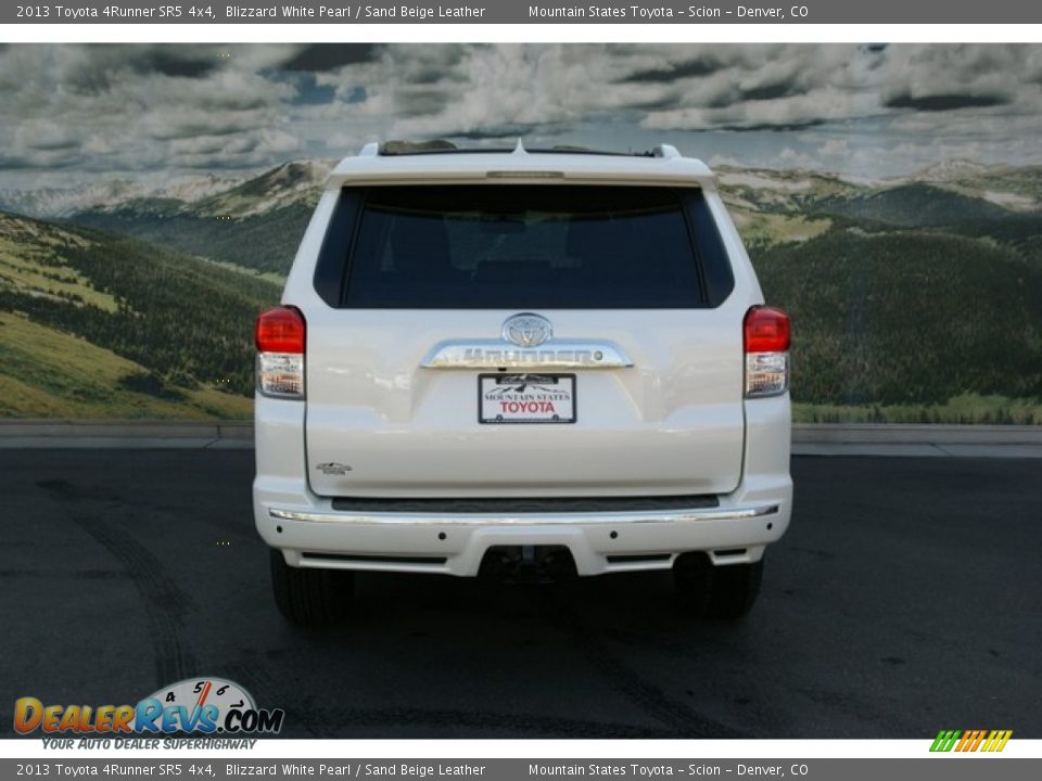 2013 Toyota 4Runner SR5 4x4 Blizzard White Pearl / Sand Beige Leather Photo #4