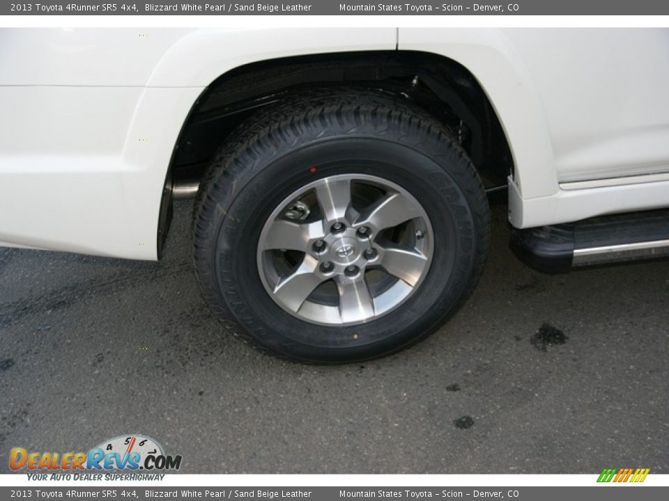 2013 Toyota 4Runner SR5 4x4 Blizzard White Pearl / Sand Beige Leather Photo #9