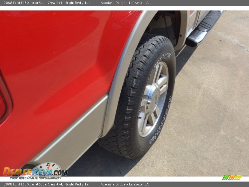 2008 Ford F150 Lariat SuperCrew 4x4 Bright Red / Tan Photo #7