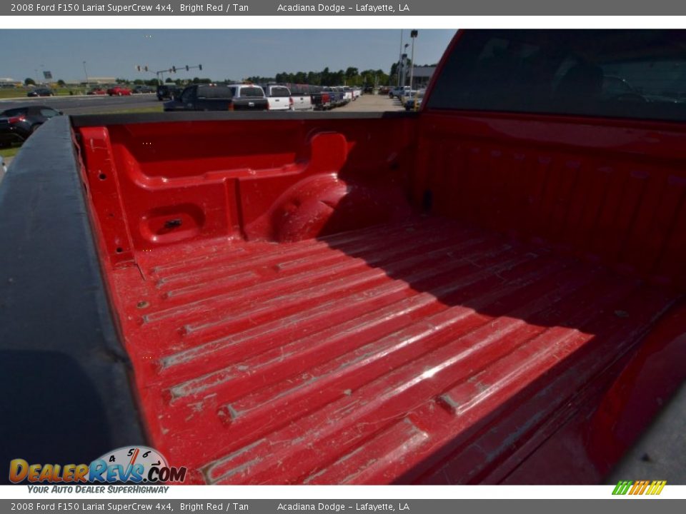 2008 Ford F150 Lariat SuperCrew 4x4 Bright Red / Tan Photo #8
