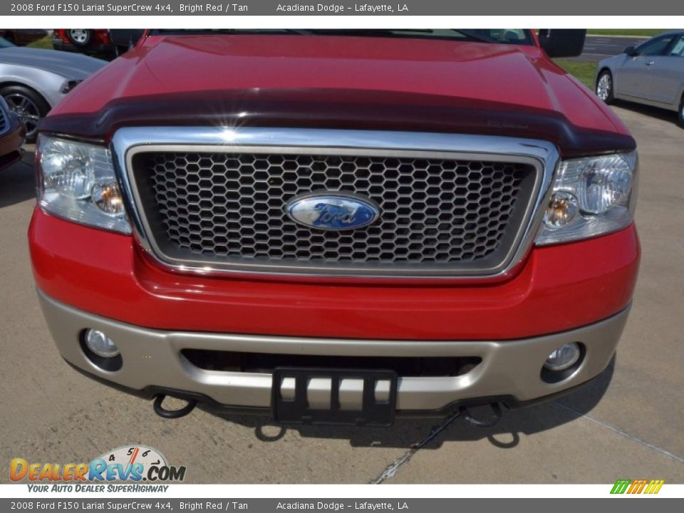 2008 Ford F150 Lariat SuperCrew 4x4 Bright Red / Tan Photo #10
