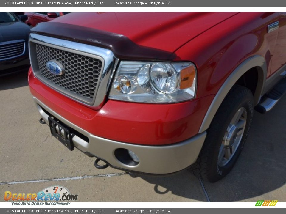 2008 Ford F150 Lariat SuperCrew 4x4 Bright Red / Tan Photo #11