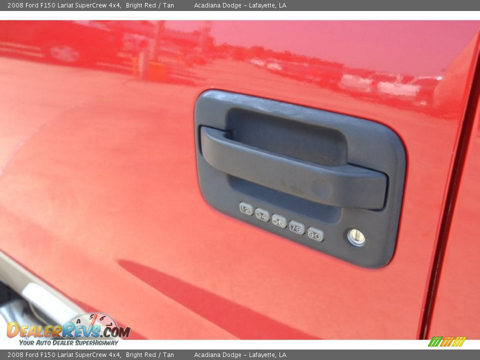 2008 Ford F150 Lariat SuperCrew 4x4 Bright Red / Tan Photo #13