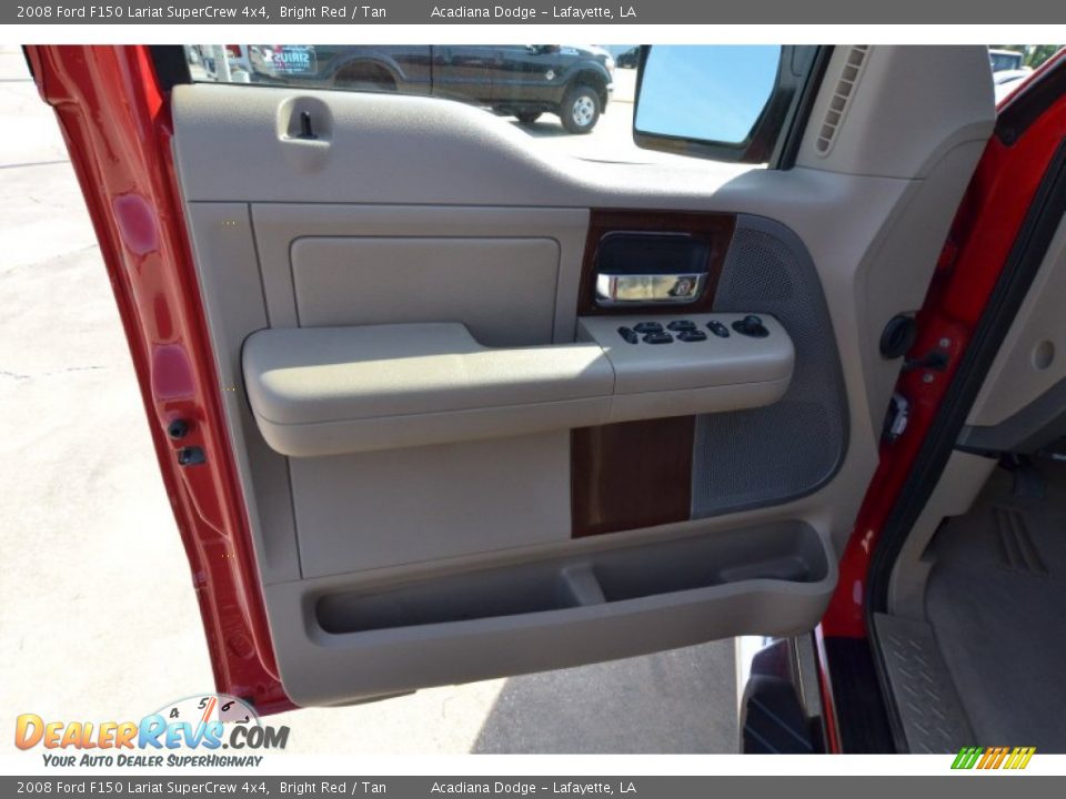 2008 Ford F150 Lariat SuperCrew 4x4 Bright Red / Tan Photo #14