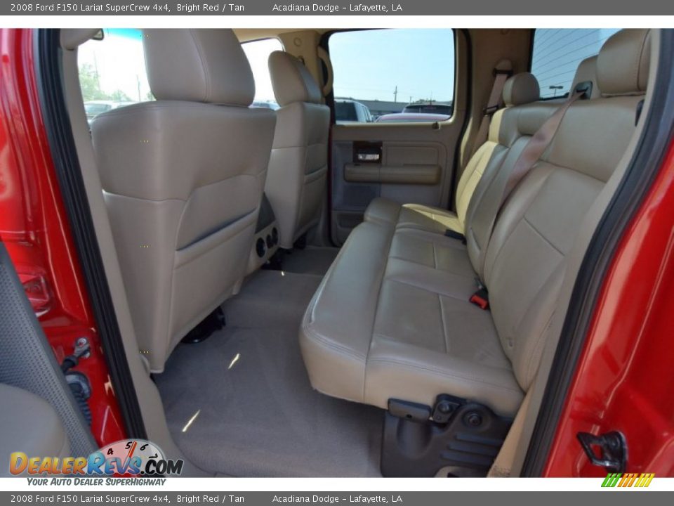 2008 Ford F150 Lariat SuperCrew 4x4 Bright Red / Tan Photo #16