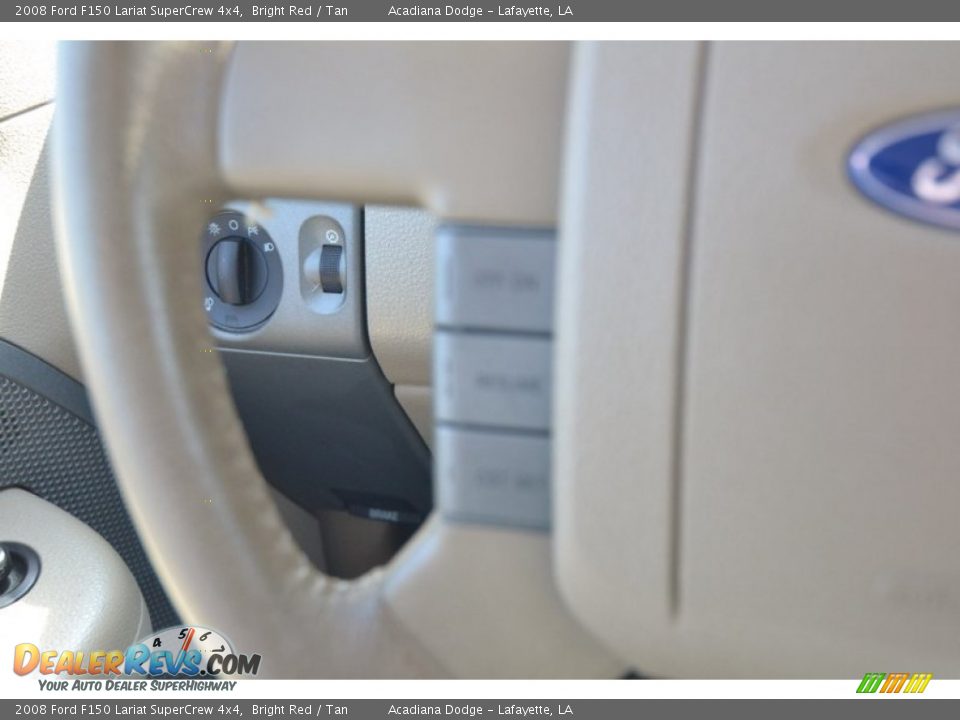 2008 Ford F150 Lariat SuperCrew 4x4 Bright Red / Tan Photo #19