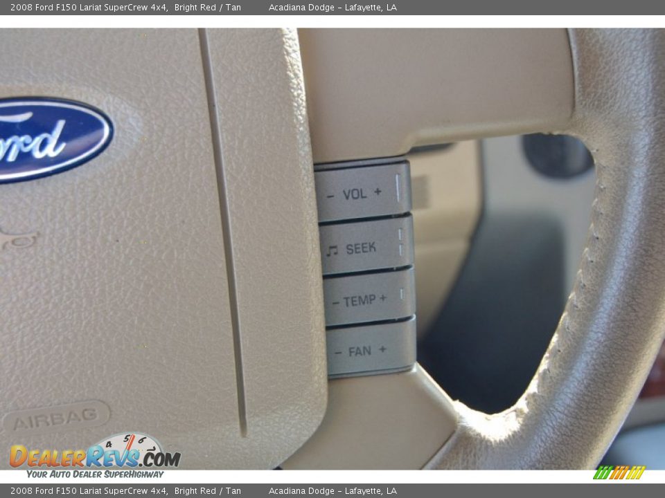 2008 Ford F150 Lariat SuperCrew 4x4 Bright Red / Tan Photo #20