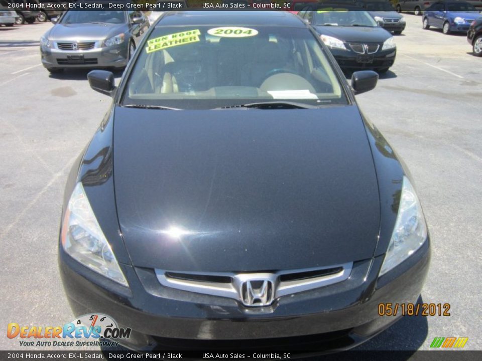 2004 Honda Accord EX-L Sedan Deep Green Pearl / Black Photo #2