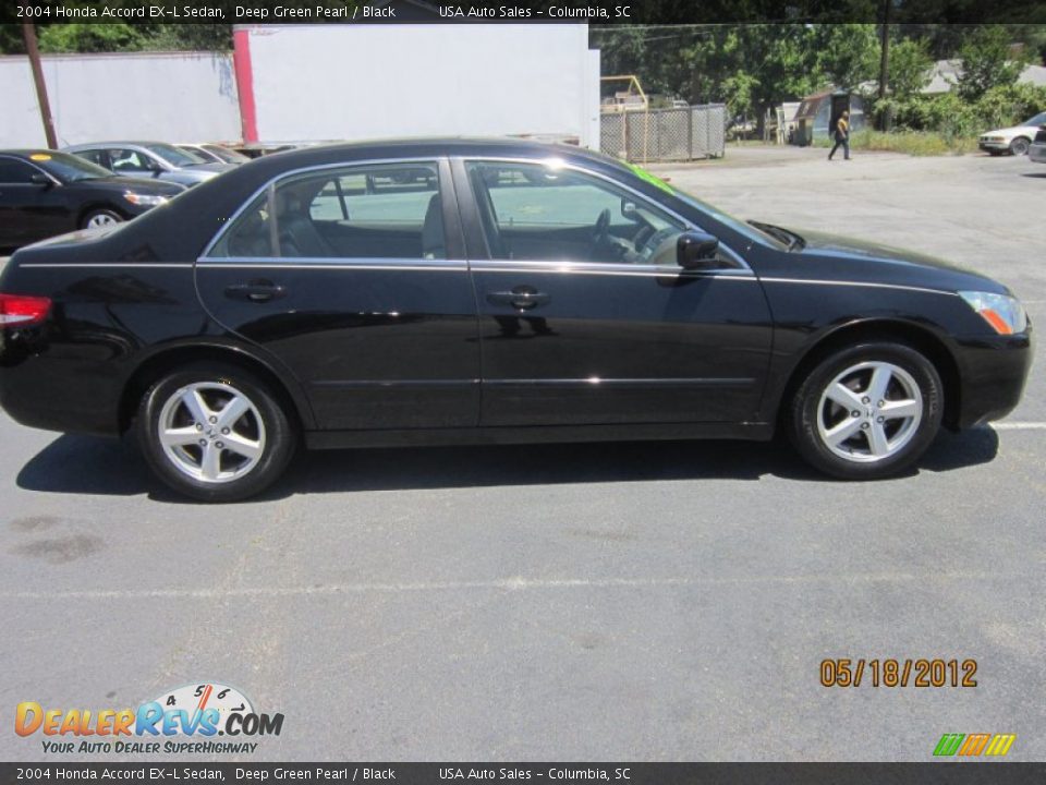 2004 Honda Accord EX-L Sedan Deep Green Pearl / Black Photo #3