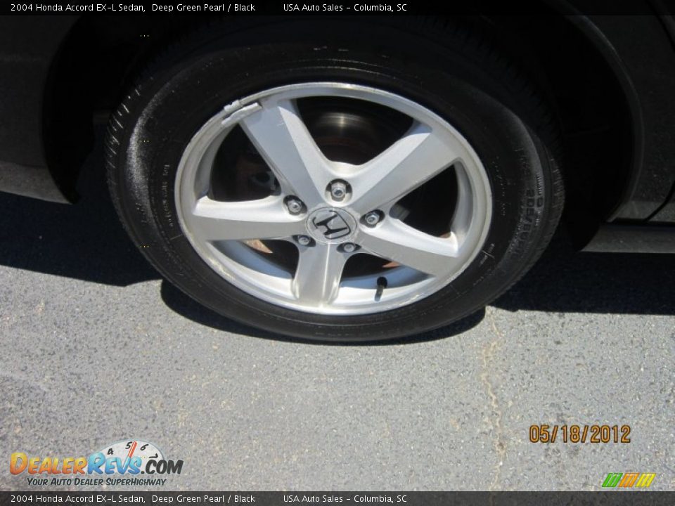 2004 Honda Accord EX-L Sedan Deep Green Pearl / Black Photo #5