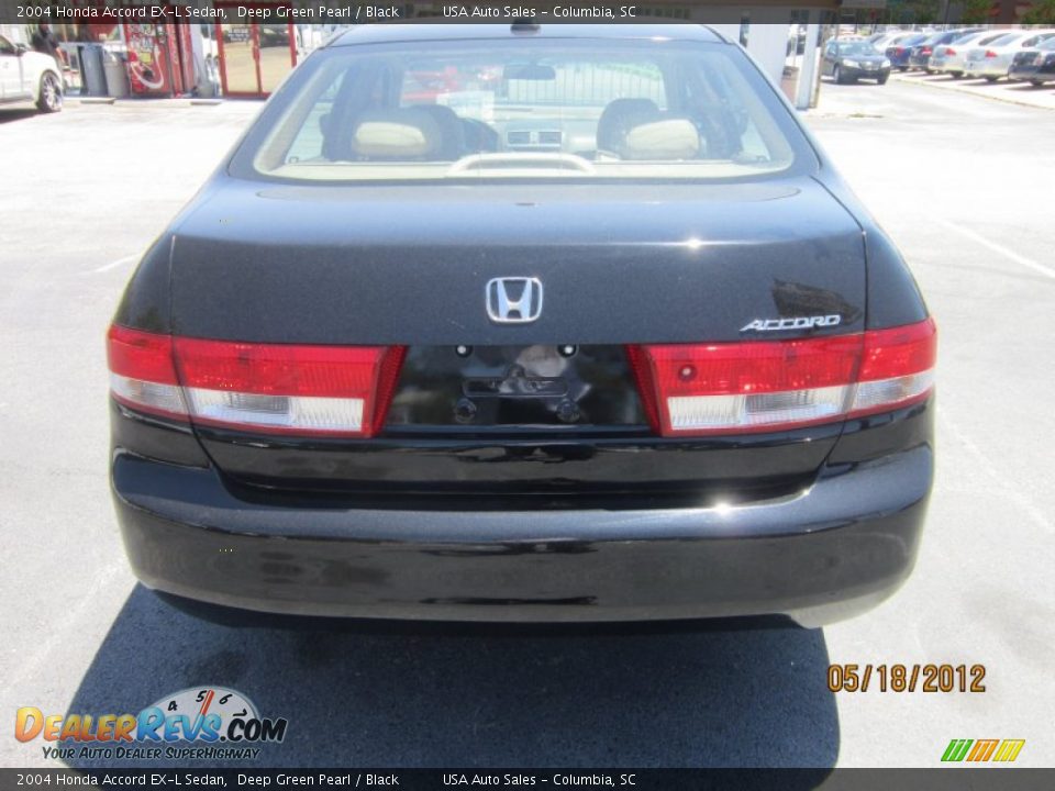 2004 Honda Accord EX-L Sedan Deep Green Pearl / Black Photo #6