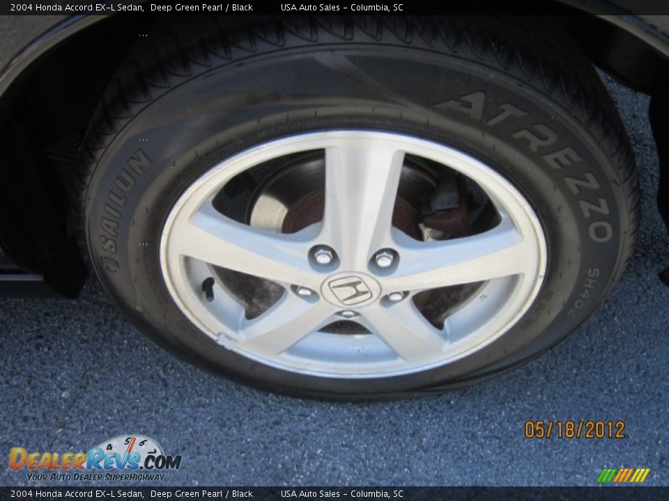 2004 Honda Accord EX-L Sedan Deep Green Pearl / Black Photo #8